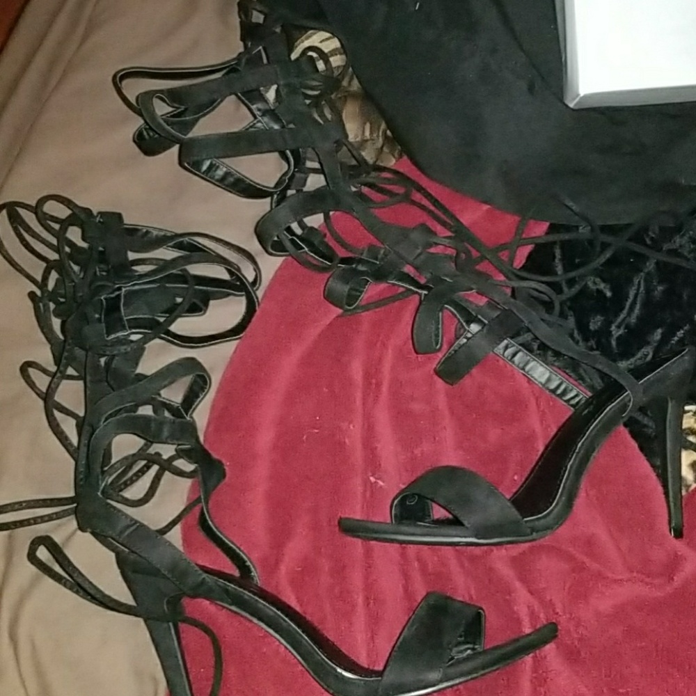 Laced up heels